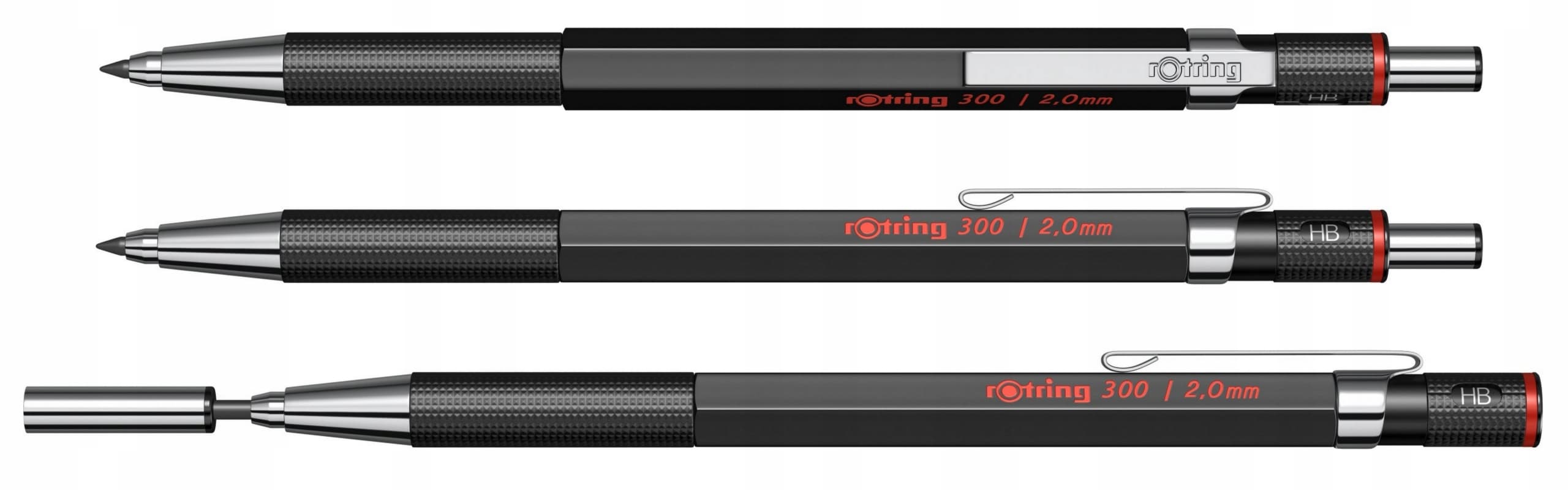 Ołówek automatyczny ROTRING 300 2,0mm czarny 1904729