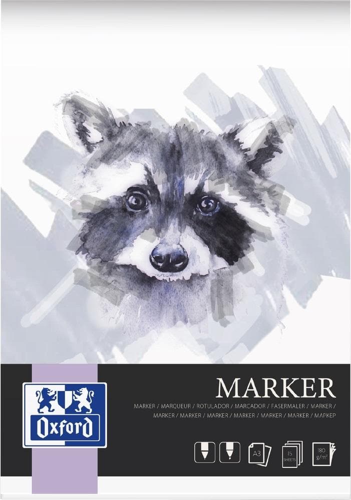 Blok artystyczny do markerów akwareli A3 15 kartek 180g 400166105 OXFORD