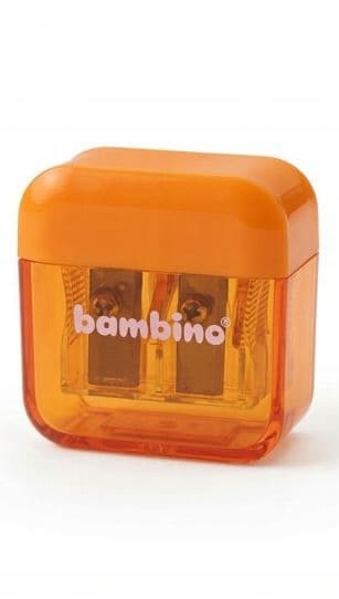 Temperówka BAMBINO podwójna z pojemnikiem mix kolorów ST.MAJEWSKI