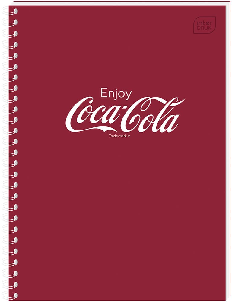 Kołozeszyt A6 80k kratka Soft Touch COCA COLA INTERDRUK