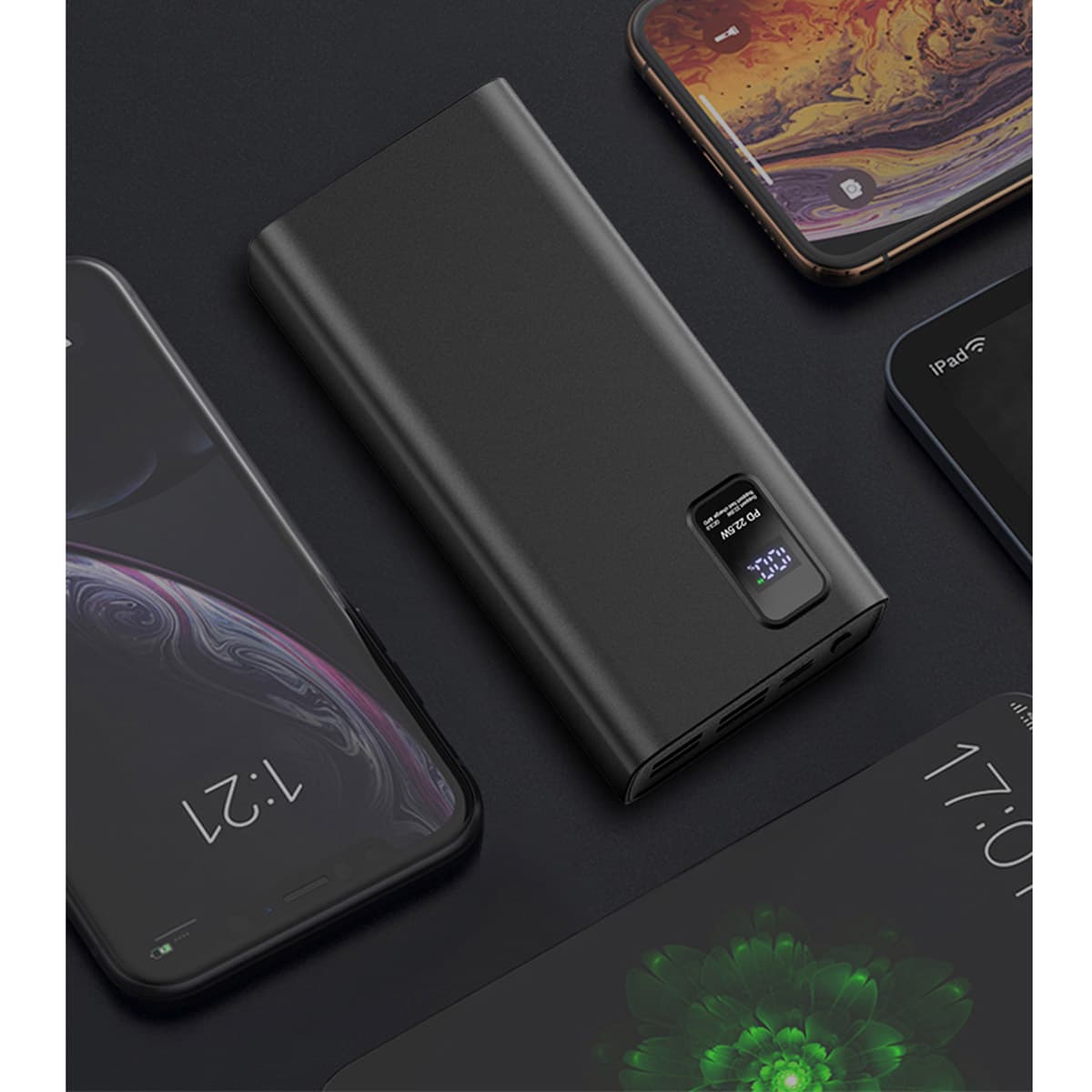 Powerbank 30000mAh 20W USB-C + microUSB -> 2xUSB-A + 1xUSB-C PLATINET (45729)