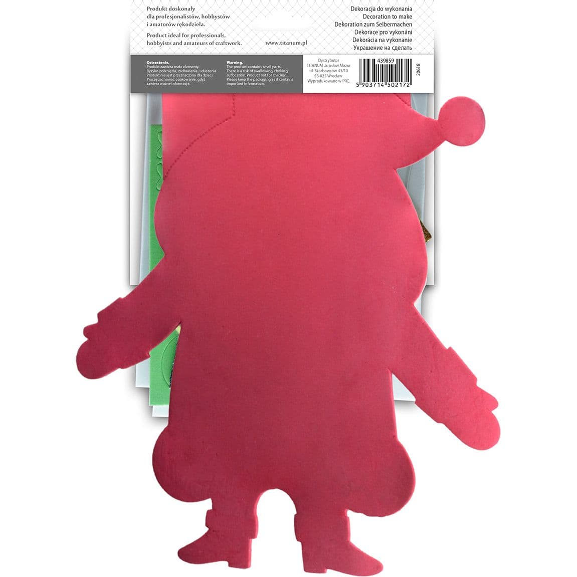 Dekoracja XMASS mikołaj z pianki 439859 TITANUM