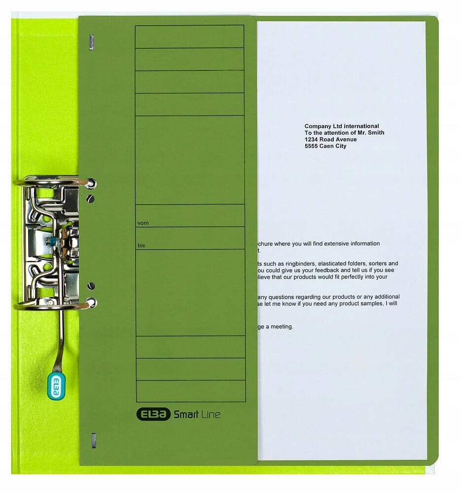 Skoroszyt oczkowy 1/2 A4 zielony 100551879 ELBA
