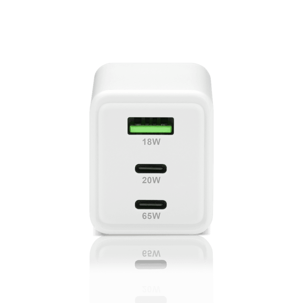 Ładowarka sieciowa 230V EVERACTIVE SC-655Q 1xUSB-A (18W) 1xUSB-C(20W) 1xUSB-C (65W) biała