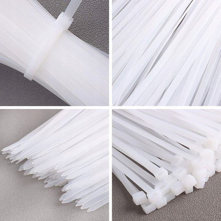 Opaska zaciskowa/opaska kablowa/zip/raps/trytytka 300x4,8mm (100szt) biała LEXTOOL (LXOP27)