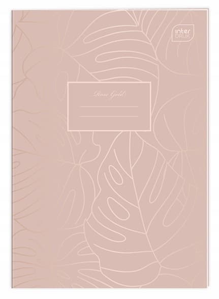 Zeszyt A4 60k kratka 70g METALLIC ROSE GOLD INTERDRUK