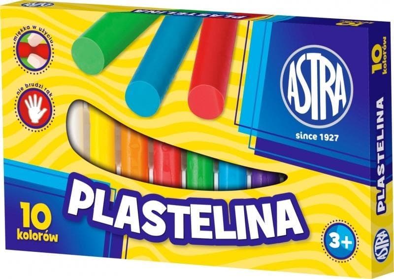 Plastelina szkolna dla dzieci zestaw 10 kolorów 83812902 ASTRA