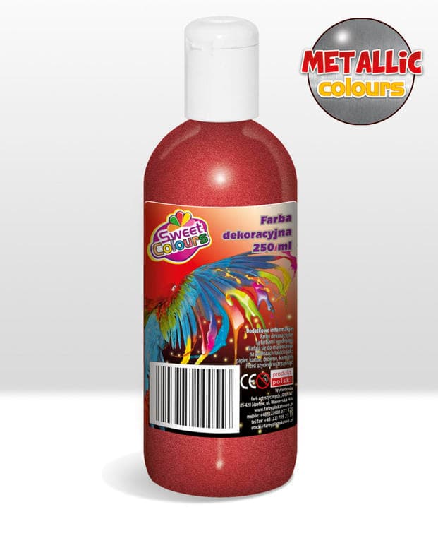 Farby plakatowe metaliczne 6 kol.x250ml Sweet Colours OTOCKI