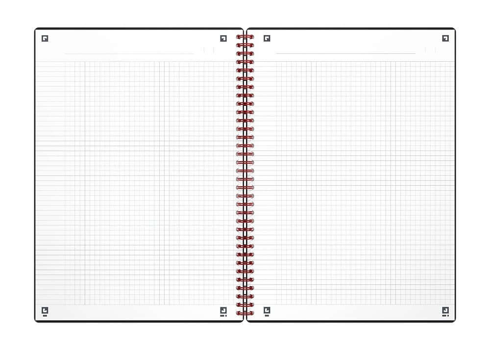 Kołonotatnik A4 70k krata PP OXFORD Black"n"red 400047654