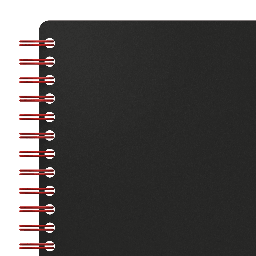 Kołonotatnik A5 70k krata PP OXFORD Black"n"red 400047656