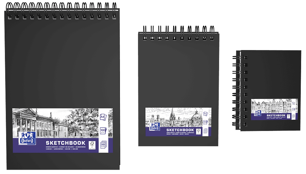 Szkicownik Sketchbook A6 80k 100g czarny 400152649 OXFORD