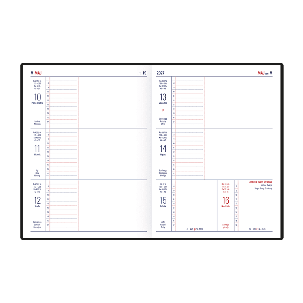 Kalendarz TENO IMPRESS notesowy N1 145x194mm 2027 TELEGRAPH