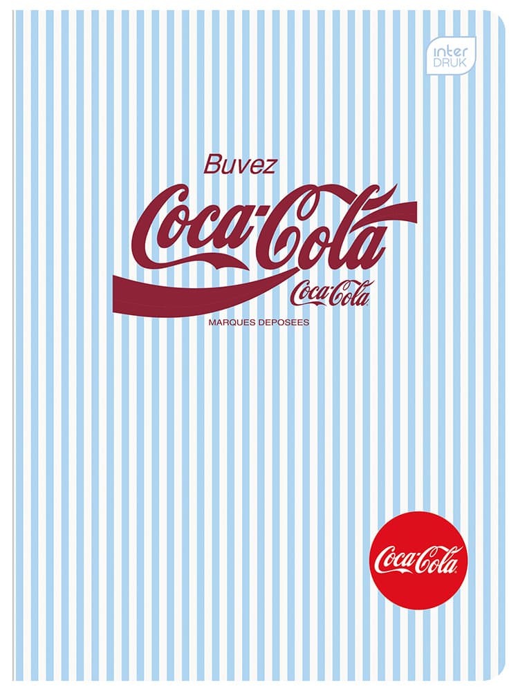 Zeszyt A5 80k kratka M Soft Touch COCA COLA INTERDRUK