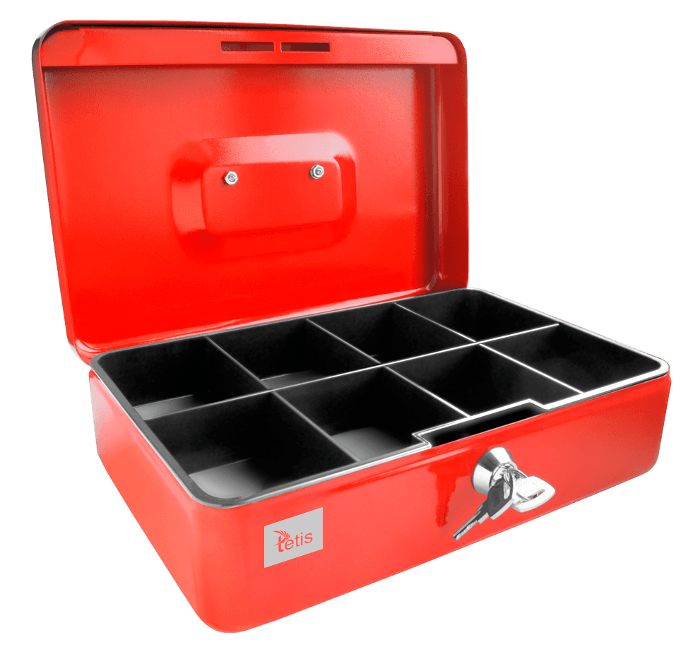 Kasetka metalowa 247x168x80mm czerwona GV010-C TETIS