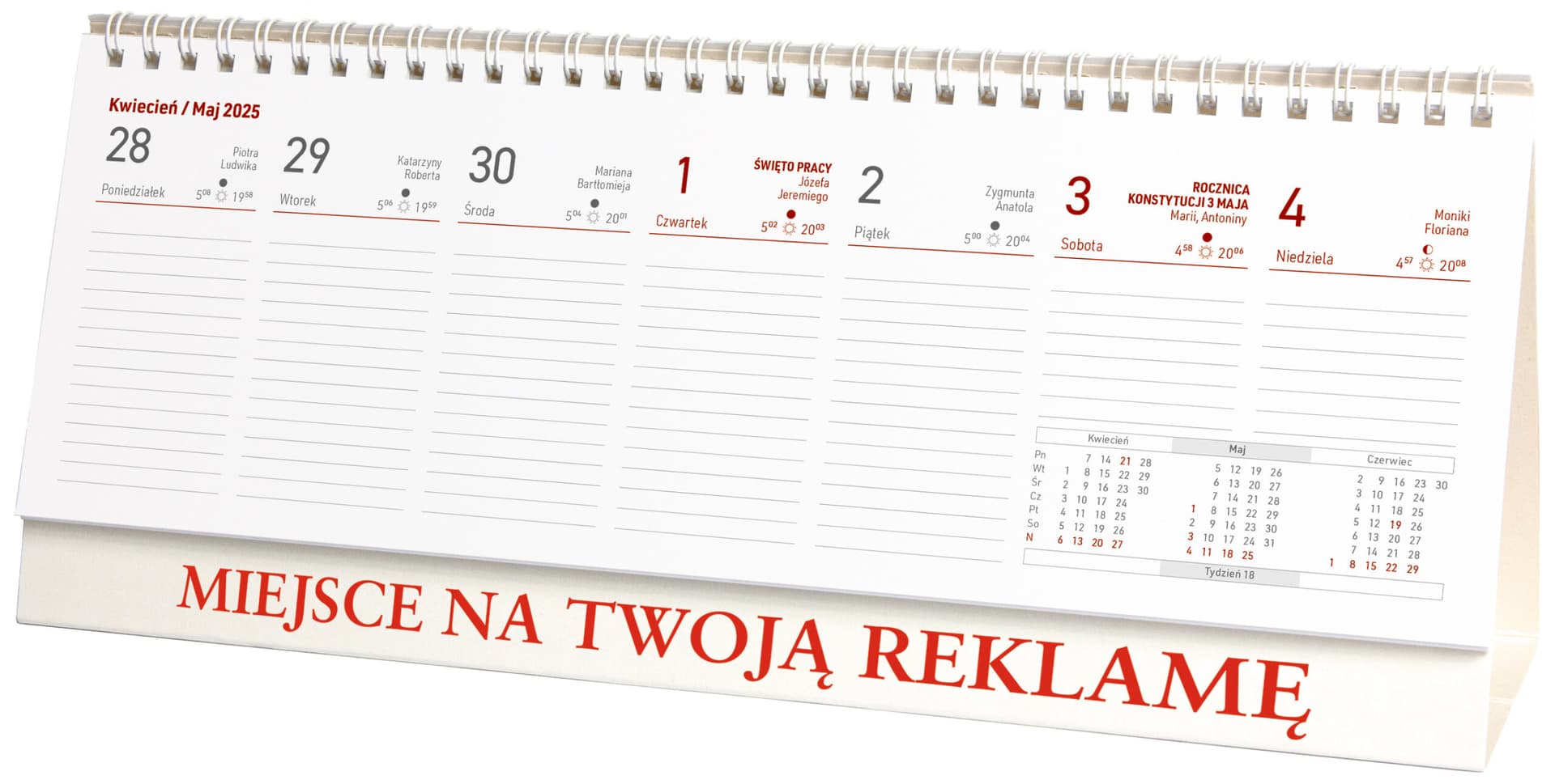 Terminarz stojący poziomy KB039B Wokół Nas