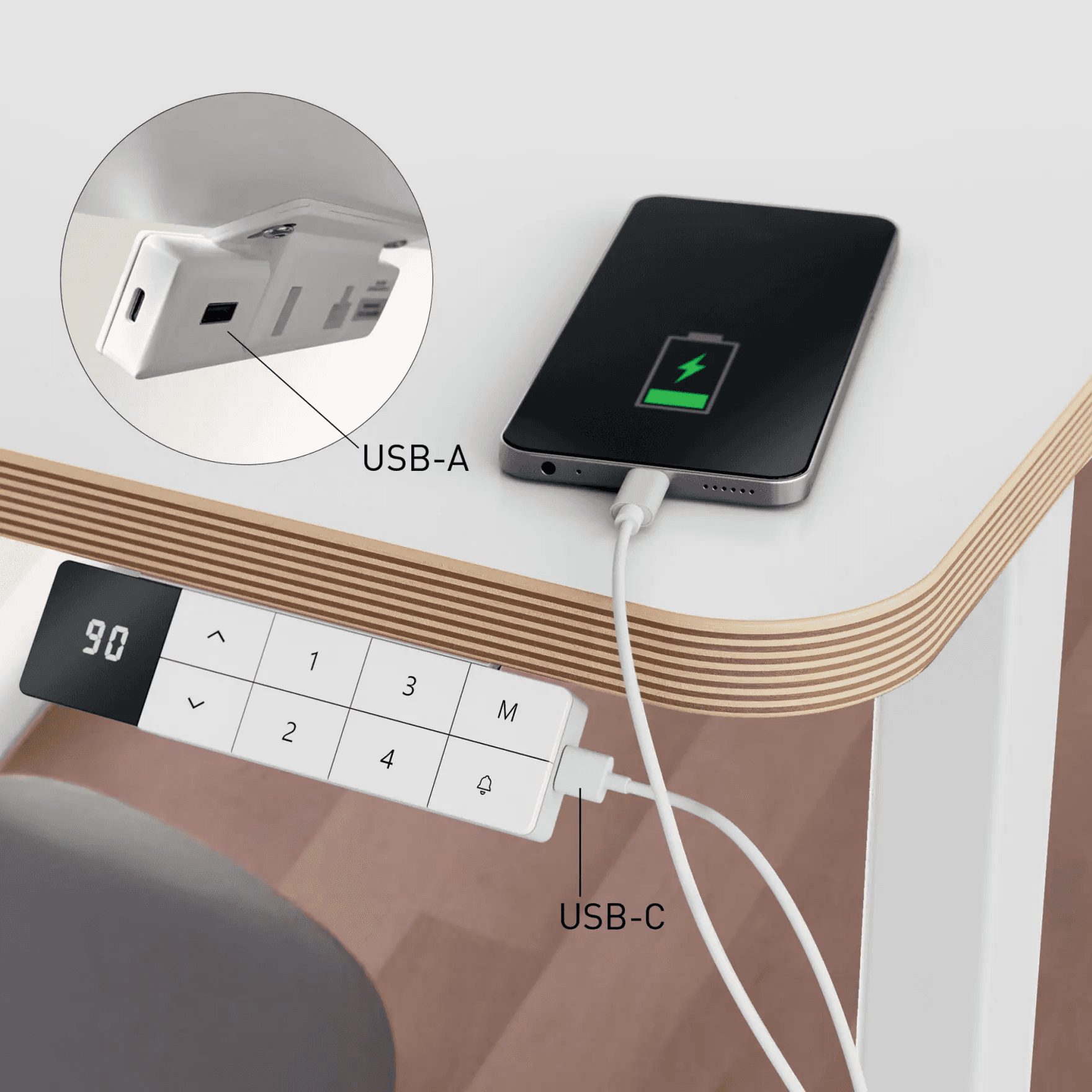 Kompaktowe biurko Leitz Ergo 120x70cm z elektryczną regulacją wysokości 67700001