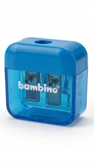 Temperówka BAMBINO podwójna z pojemnikiem mix kolorów ST.MAJEWSKI