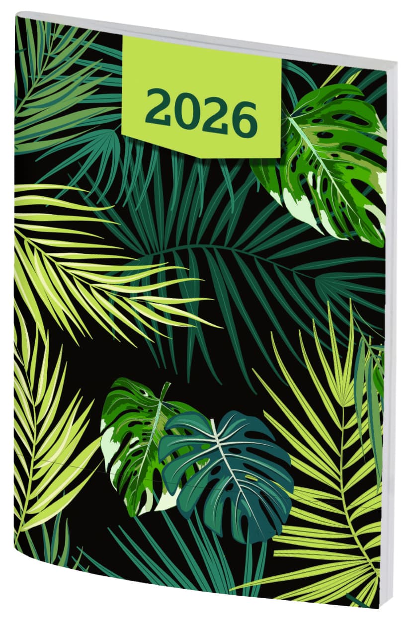 Kalendarz kieszonkowy A7 oprawa PCV bezbarwny 2026 A7040B-MIX Wokół Nas