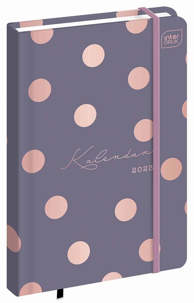 Kalendarz książkowy A6 192 Metallic Dots INTERDRUK
