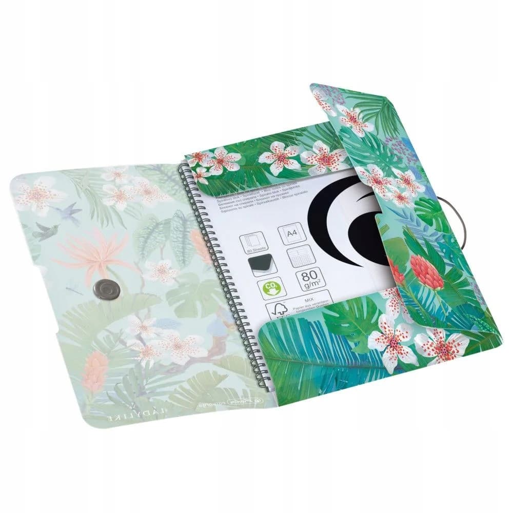 Teczka z gumką na dokumenty A4 PP LADYLIKE JUNGLE 50043996 HERLITZ