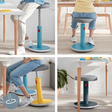 Zestaw Ergonomiczny stołek Ergo Cosy niebieski 65180061 + Podstawka pod laptopa Ergo Cosy niebieska