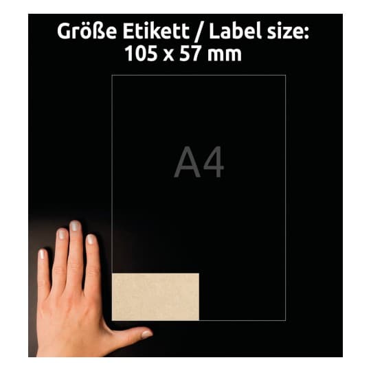 Etykiety ekologiczne brązowe 105x57mm (25 arkuszy= 250sztykiet) L7108-25 AVERY ZWECKFORM