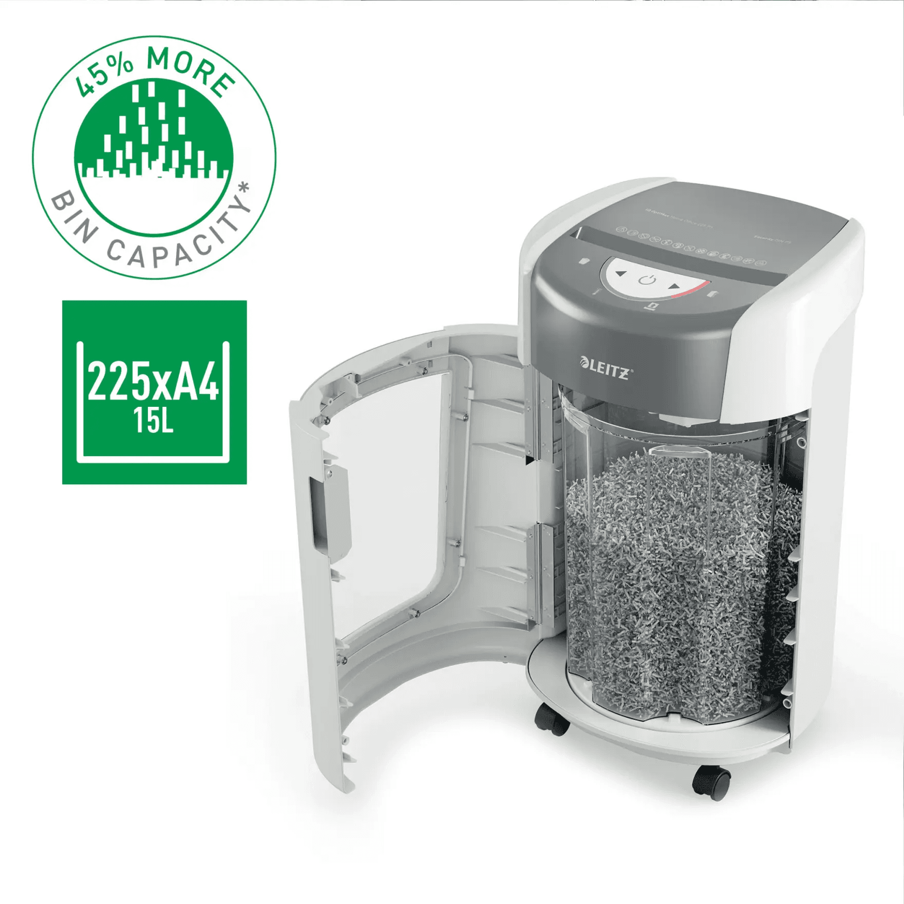 Niszczarka Leitz IQ Optimax Home Office 225 P5 15L 83580000