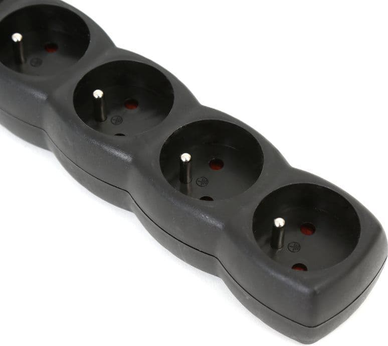 Listwa zasilająca 5g/1,8m czarna OMEGA 16A/3500W (41104)