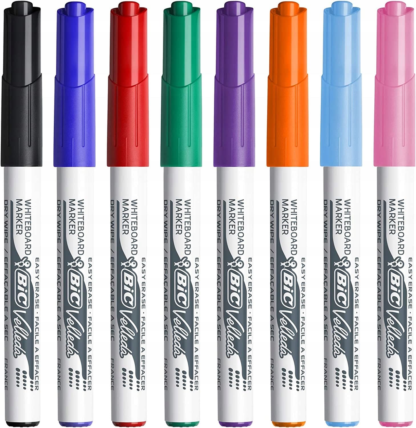 Marker VELLEDA 1741 suchościeralny mix kol. 8szt. okrągła końcówka 503844 BIC