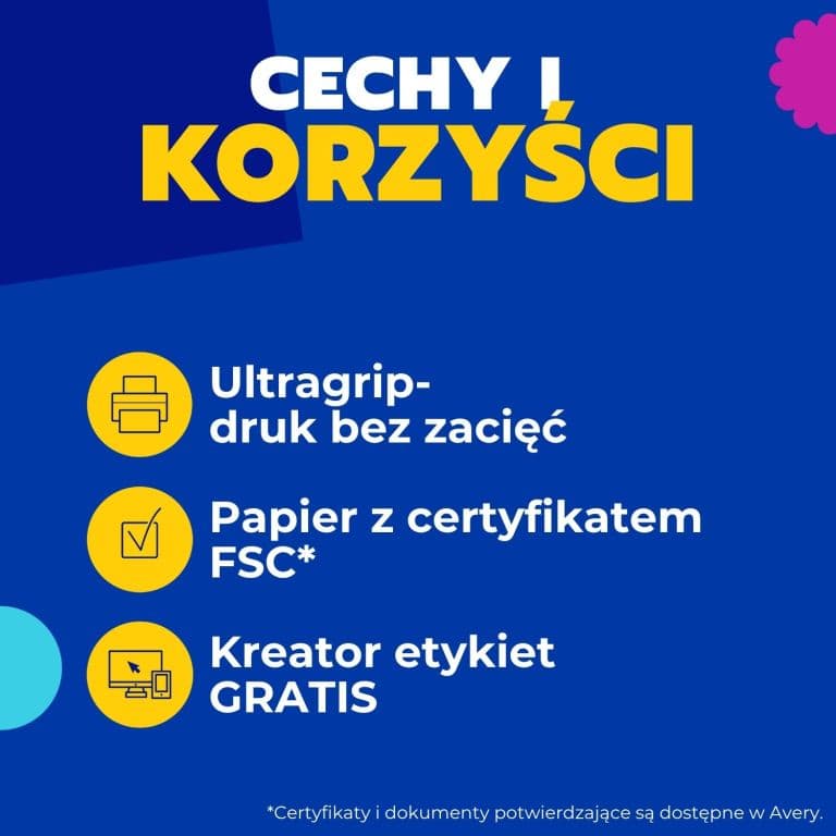Etykiety do kodów QR papierowe z trwałym klejem białe 50x30mm (30 ark.) L7133-30 AVERY ZWECKFORM
