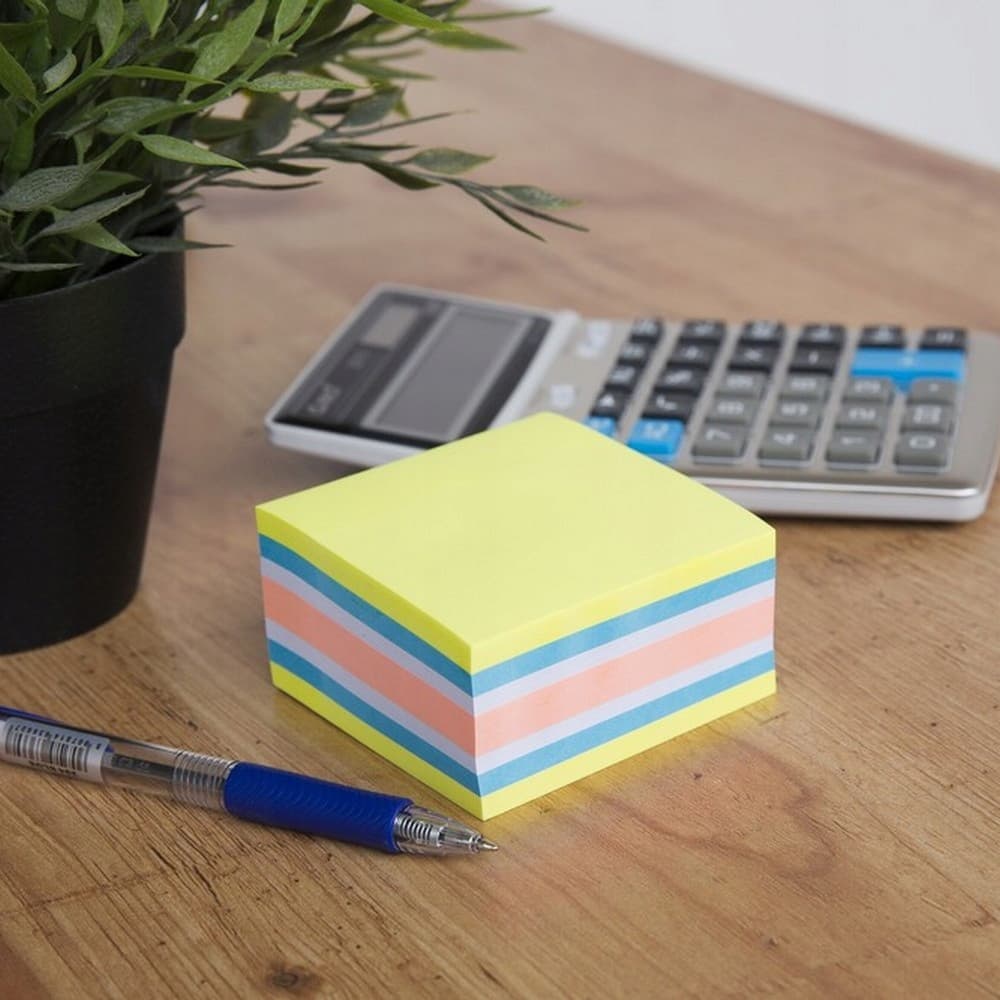 Bloczek samoprzylepny 75x75mm 400k mix neon mango D.RECT (110626)