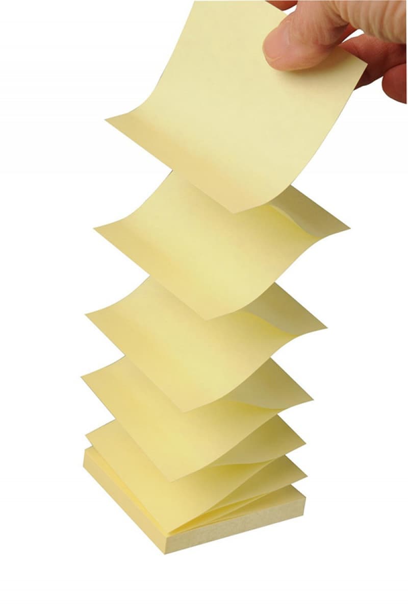 Bloczki ekologiczne samoprzylepne 76x76mm żółte R330-1B Z-Notes 6 bloczków po 100 kartek 009544113 3M