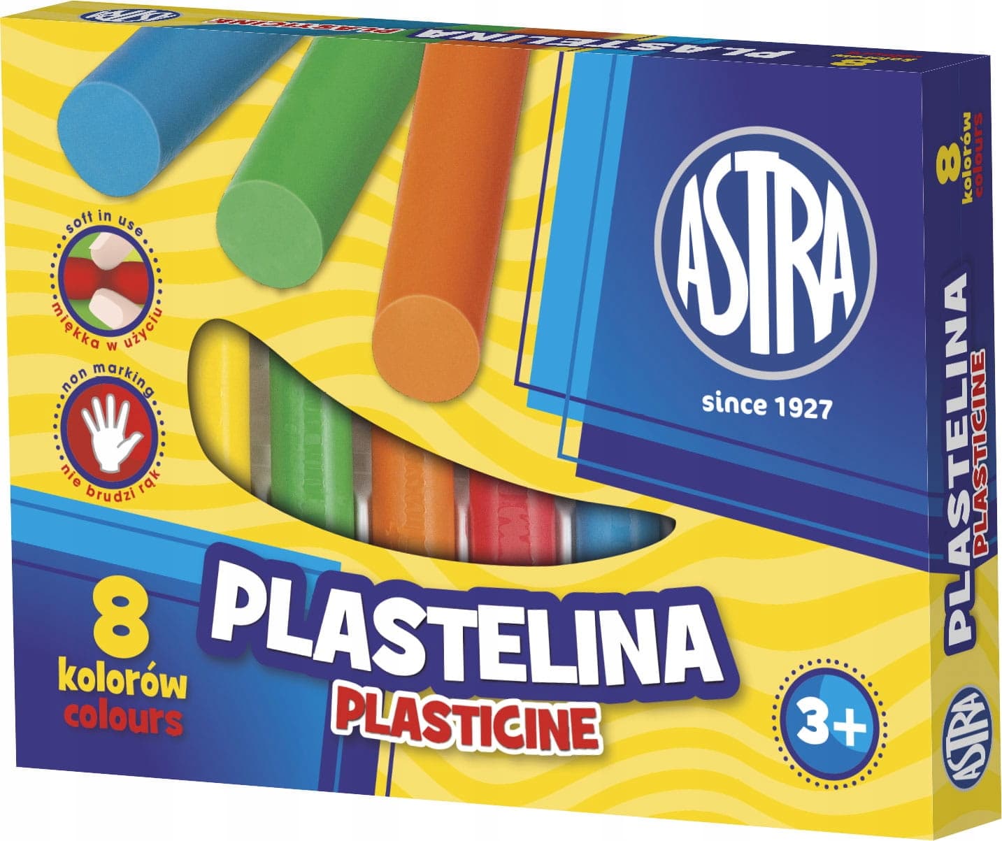 Plastelina szkolna dla dzieci zestaw 8 kolorów 83814902 ASTRA