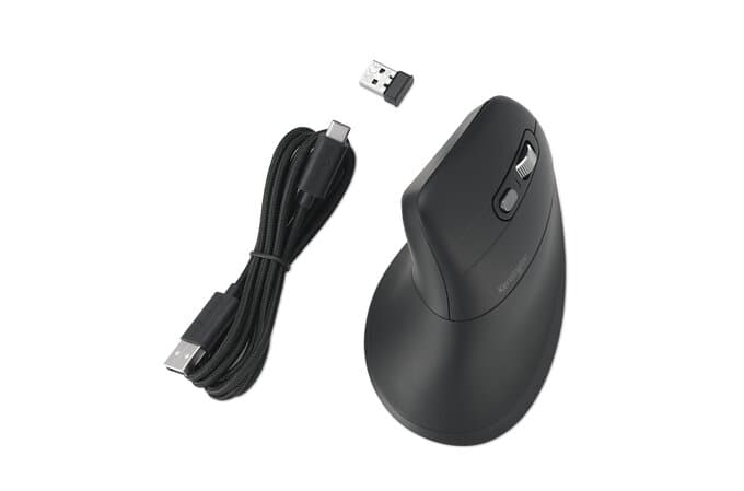 Bezprzewodowa mysz pionowa Pro Fit Ergo MY630 EQ z akumulatorem czarna K72482WW KENSINGTON
