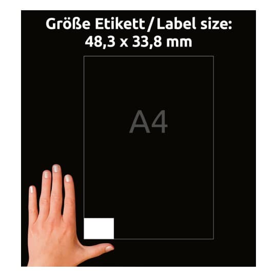 Etykiety białe ULTRAGRIP 48,3x33,8mm (25 arkuszy = 800 etykiet) 4789 AVERY ZWECKFORM