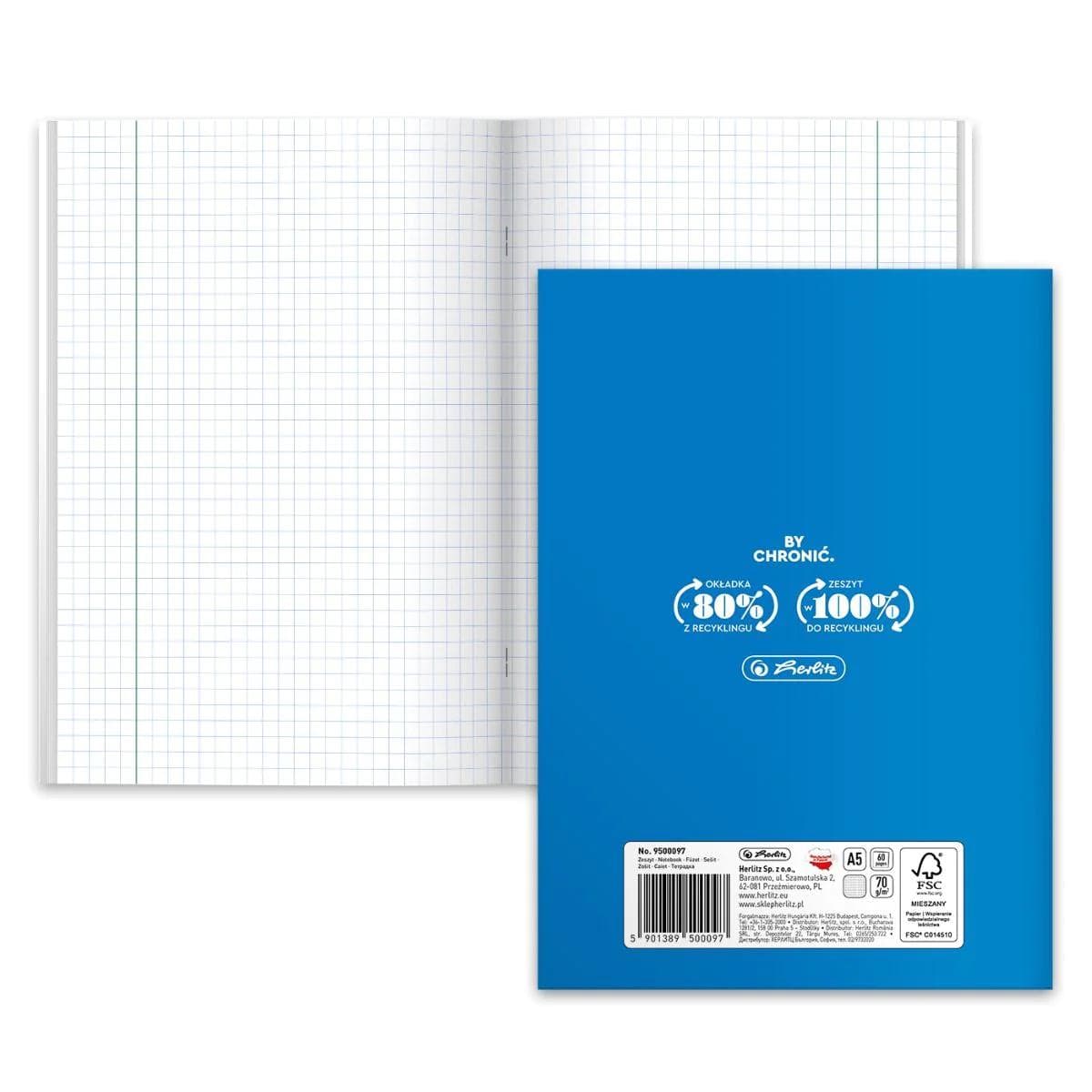 Zeszyt szkolny przedmiotowy A5 60 kartek w kratkę 70g INFORMATYKA 400198104 HERLITZ