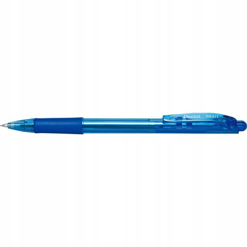 Długopis automatyczny niebieski WOW BK417/C z gumowym uchwytem ergonomiczny PENTEL