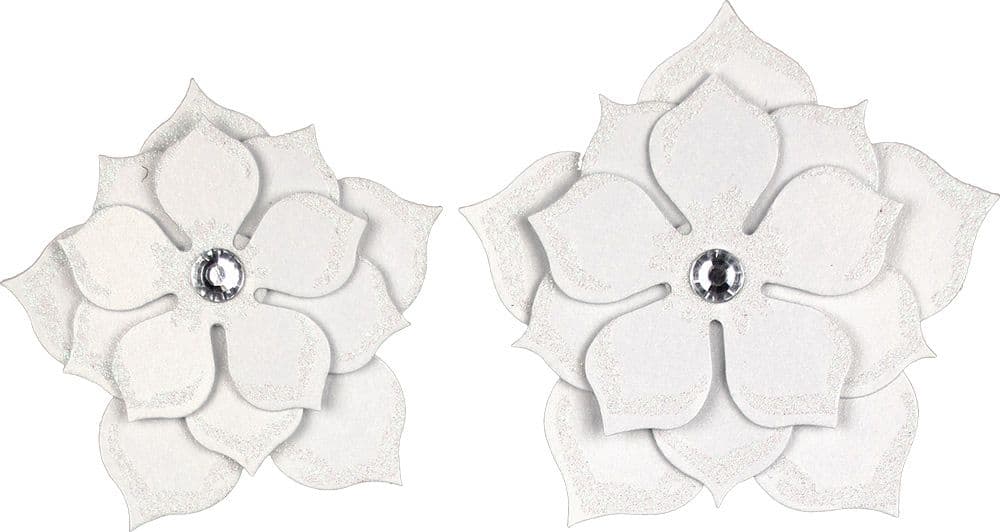 Naklejki papierowe kwiaty 44x44mm 5szt. 507976 TITANUM