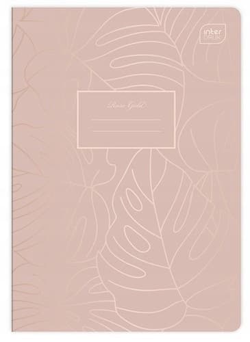 Zeszyt A5 60k linia 70g METALLIC ROSE GOLD INTERDRUK