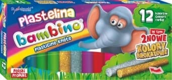 Plastelina szkolna Zestaw 12 kolorów BAMBINO St.Majewski