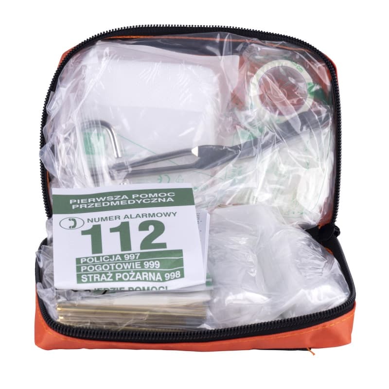 Apteczka samochodowa DONAU SAFETY materiałowa DIN13167 MINI pomarańczowa 32542211-07