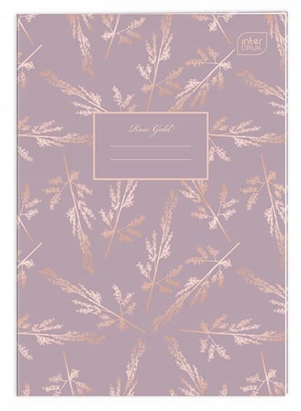 Zeszyt A4 60k kratka 70g METALLIC ROSE GOLD INTERDRUK