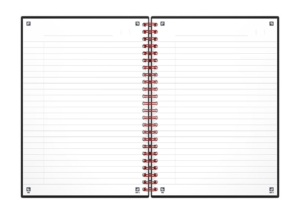 Kołonotatnik A5 70k linie PP OXFORD BlacknRed 400047655