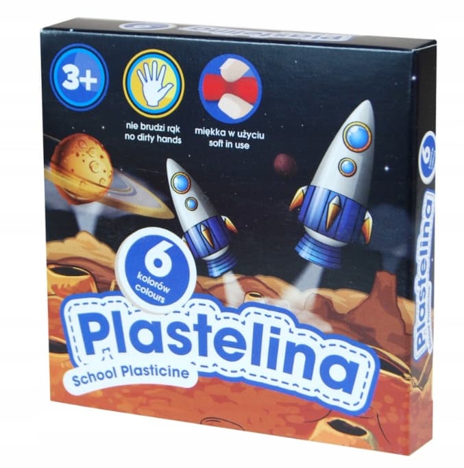 Plastelina dla dzieci szkolna 6 kolorów zestaw KOSMOS 303218004 ASTRA