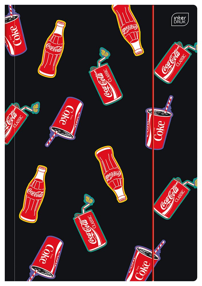 Teczka A4 z gumką Mat+UV COCA COLA INTERDRUK