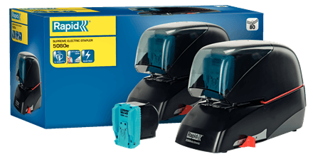 Zszywacz elektryczny Supreme 5080e czarny 80 kartek RAPID 20993410