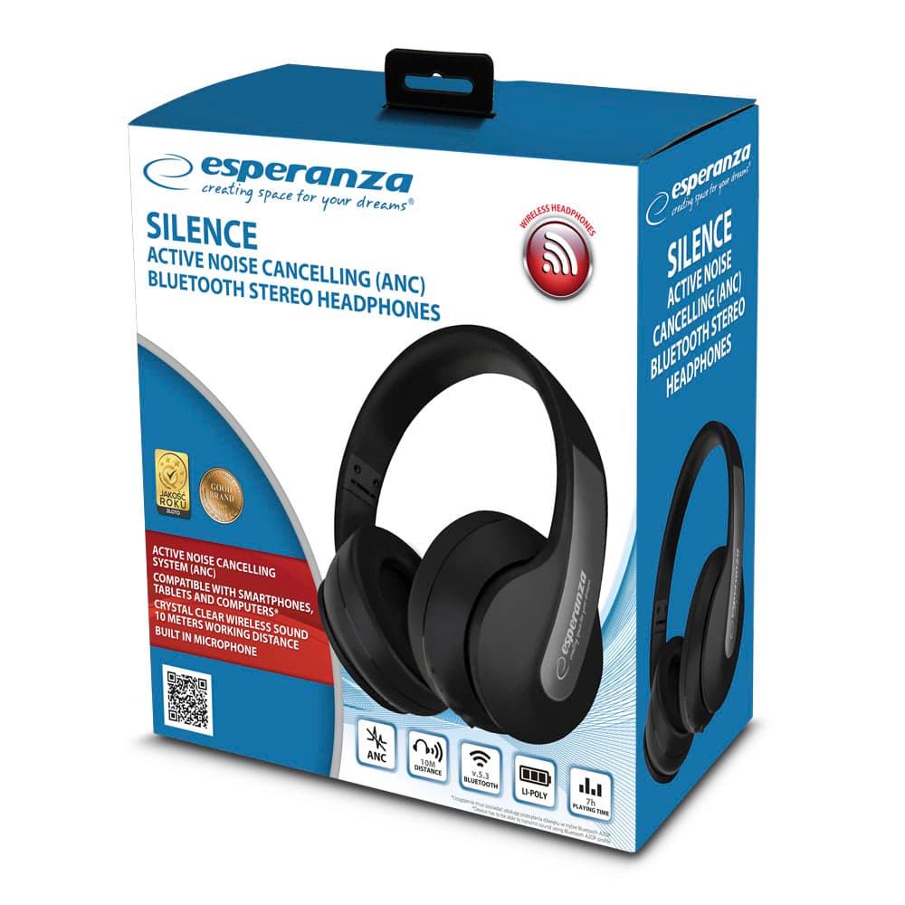 Słuchawki bezprzewodowe bluetooth ANC SILENCE EH240 ESPERANZA