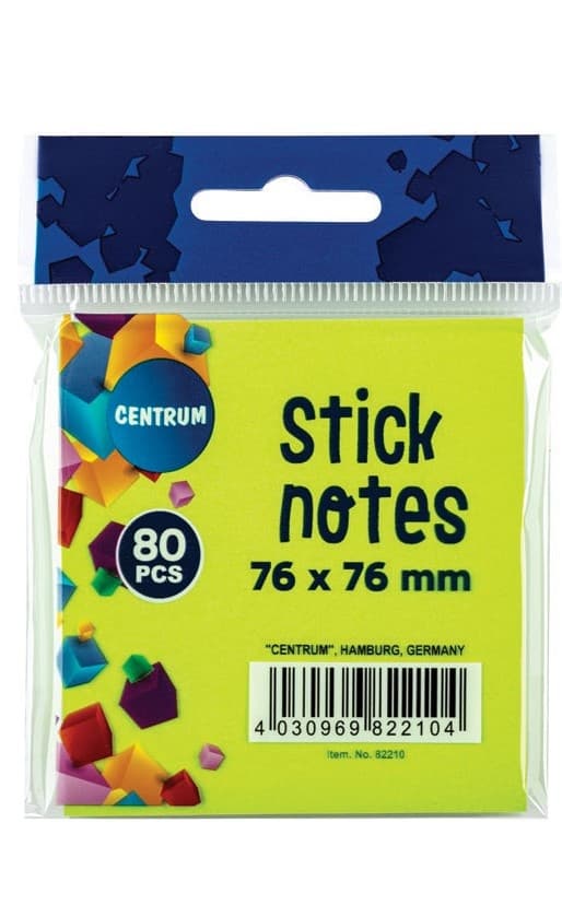 Bloczek samoprzylepny 76x76mm 80k mix kolorów 82210 CENTRUM