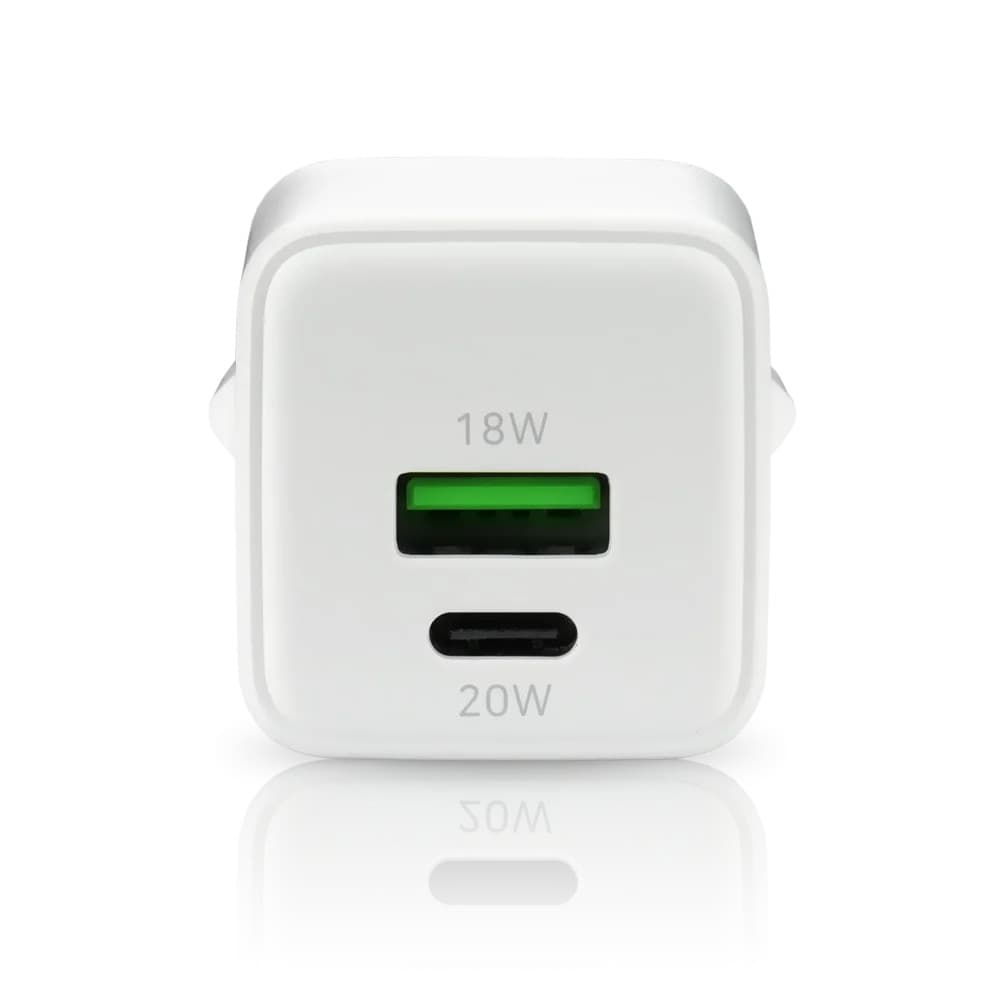 Ładowarka sieciowa 230V EVERACTIVE SC-330Q 1xUSB-A + 1xUSB-C 20W biała