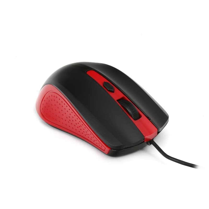 Mysz OMEGA optyczna 1600dpi USB czarno-czerwona (41790)